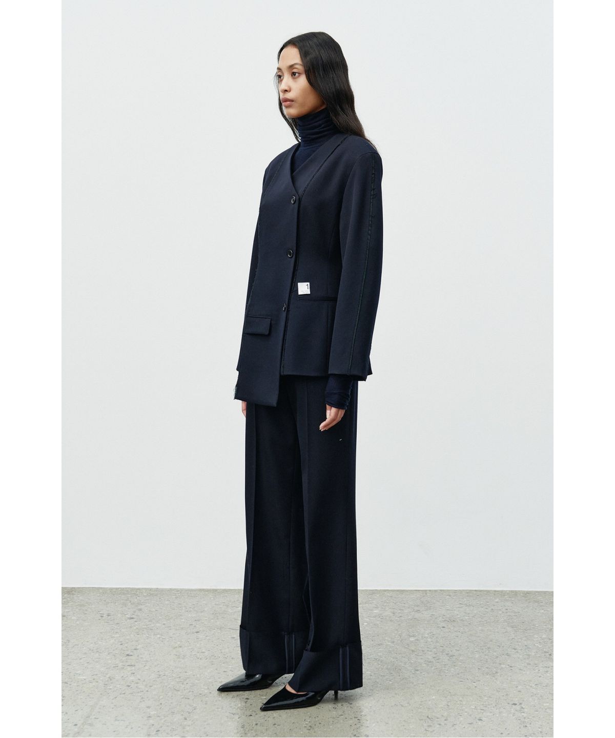 래코드(RECODE) Asymmetric Paneled Jacket RQJAA25505NYX