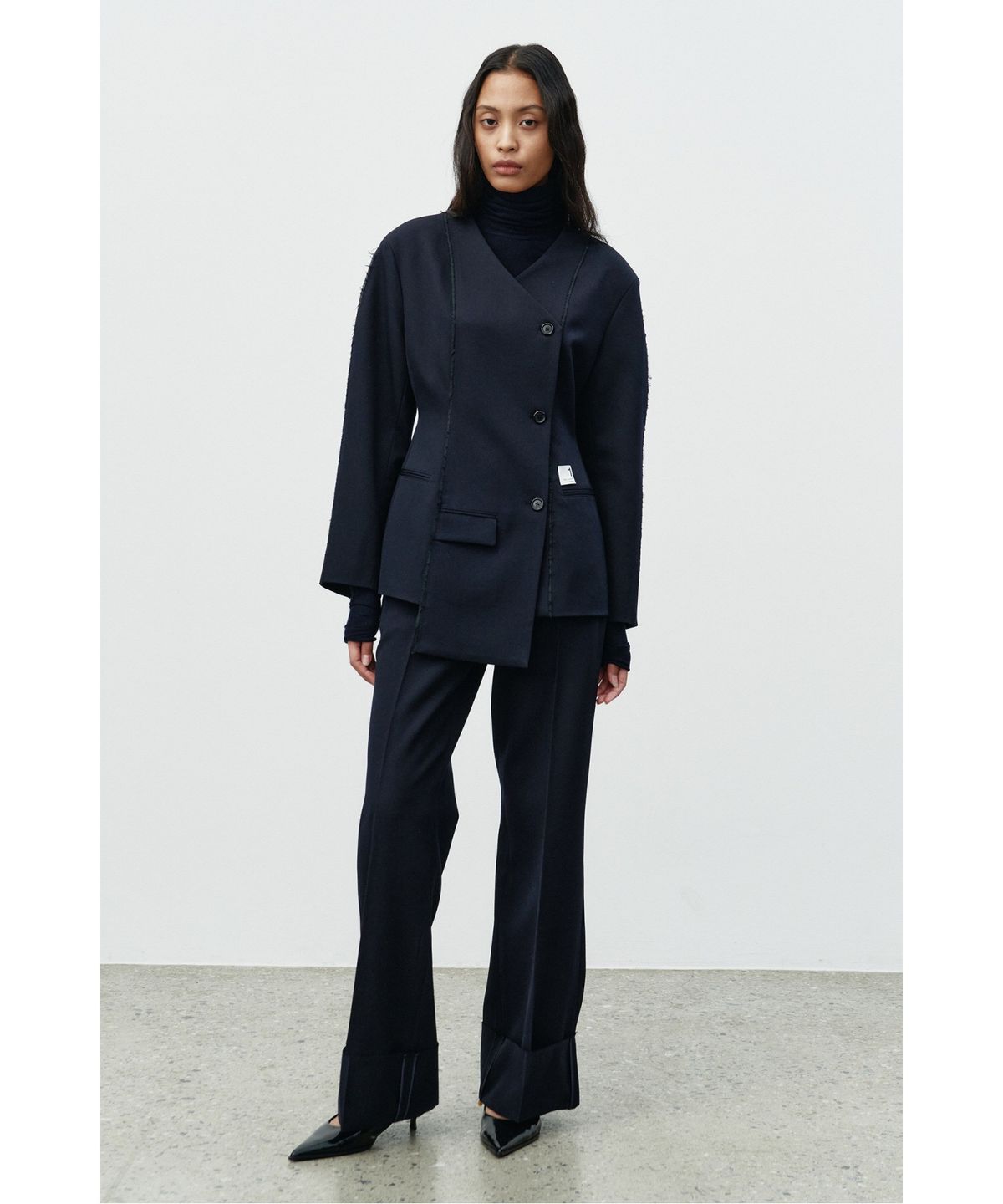 래코드(RECODE) Asymmetric Paneled Jacket RQJAA25505NYX