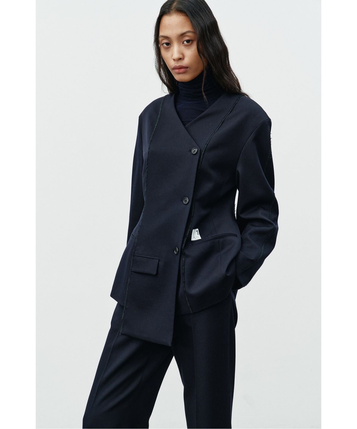 래코드(RECODE) Asymmetric Paneled Jacket RQJAA25505NYX