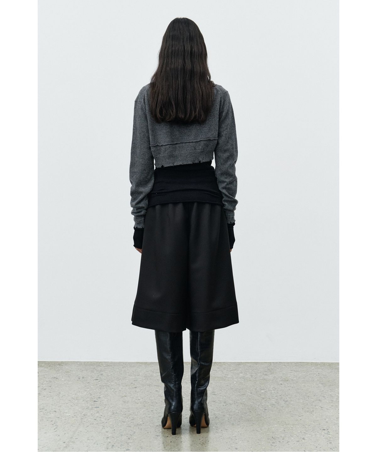 래코드(RECODE) Two tuck Capri Pants RQPAW25530BKX