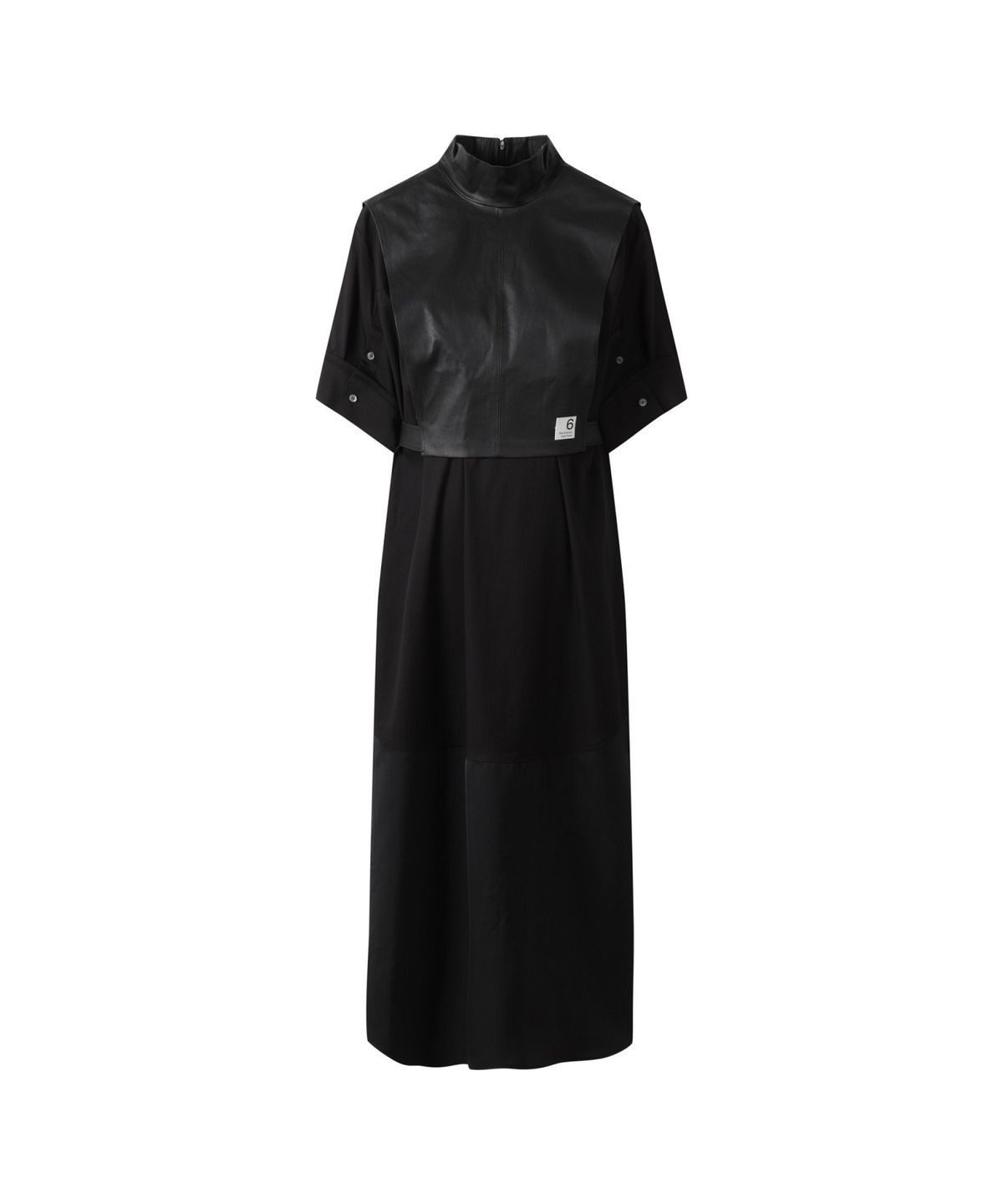 래코드(RECODE) Double Layered Lam Leather Dress RQDAA25539BKX