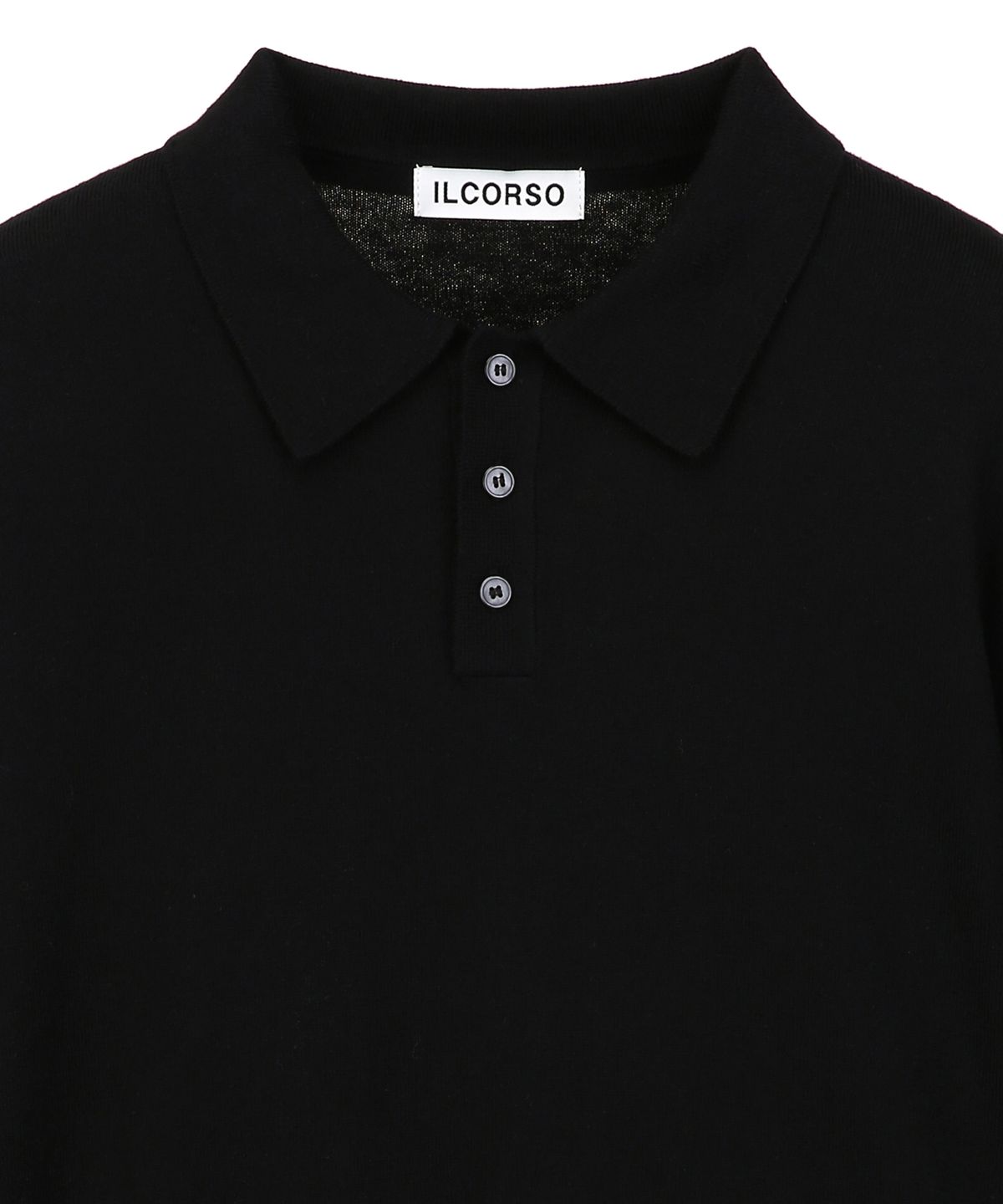 일꼬르소(IL CORSO) 울 블렌드 코지 폴로 니트 블랙 IESW5F505BK