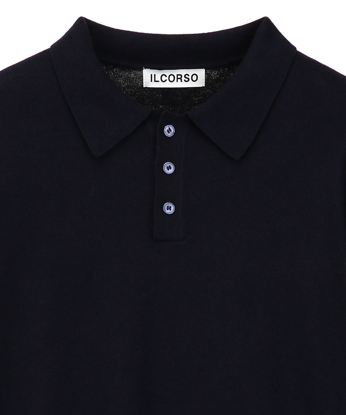 일꼬르소(IL CORSO) 울 블렌드 코지 폴로 니트 다크 네이비 IESW5F505N3