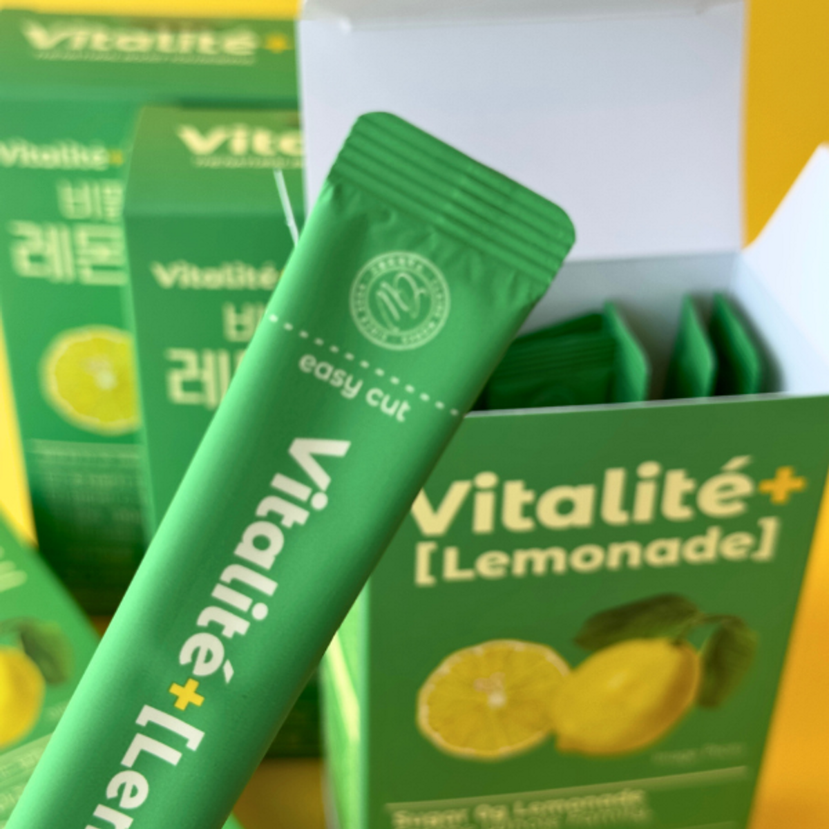 비딸리떼(VITALITE) [1박스] 물에타먹는 제로슈가 레몬에이드 콜라겐 비타민 칼슘 마그네슘 함유