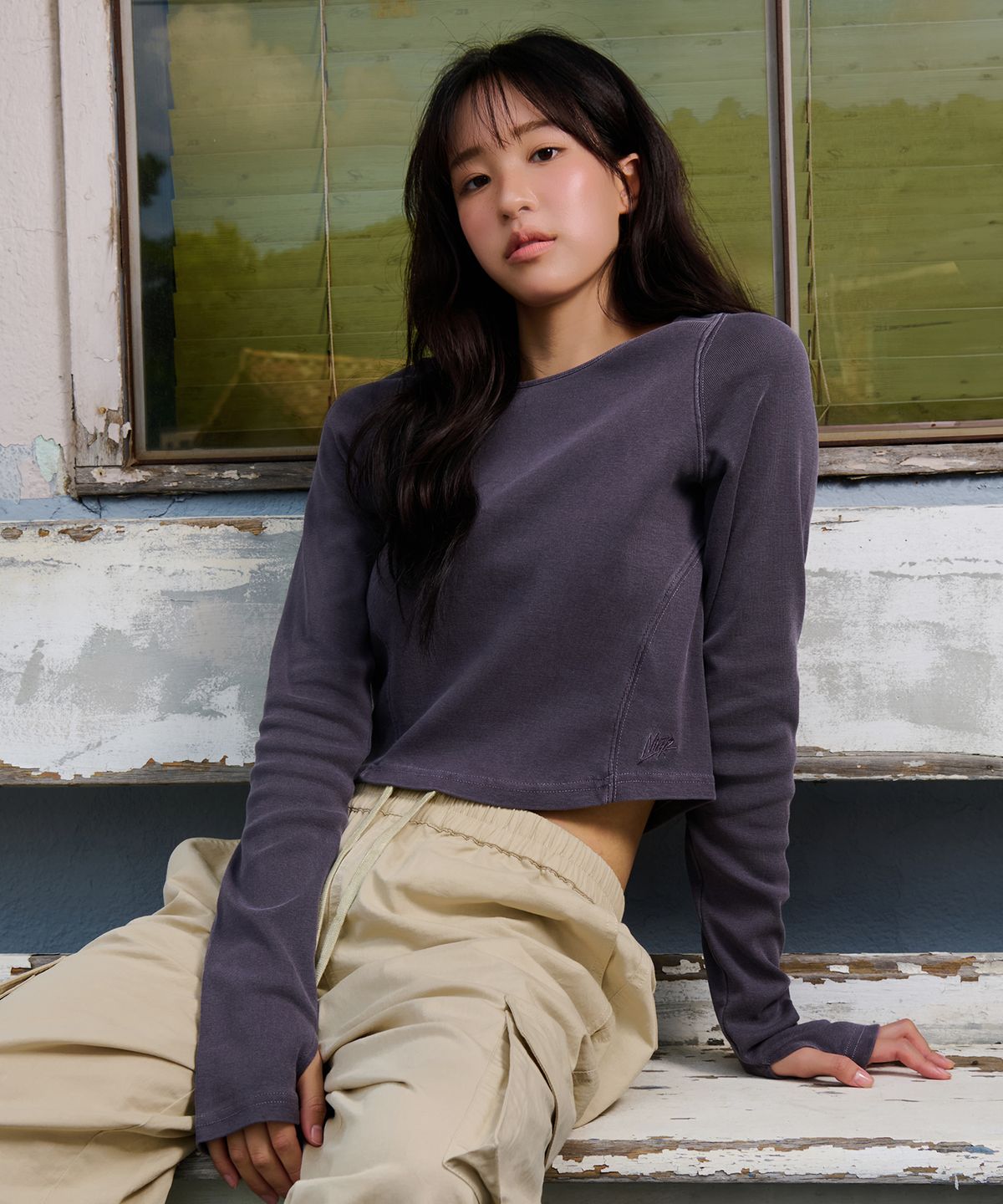 나인제트(NINEZ) 피그먼트 슬림 티셔츠 (2color)