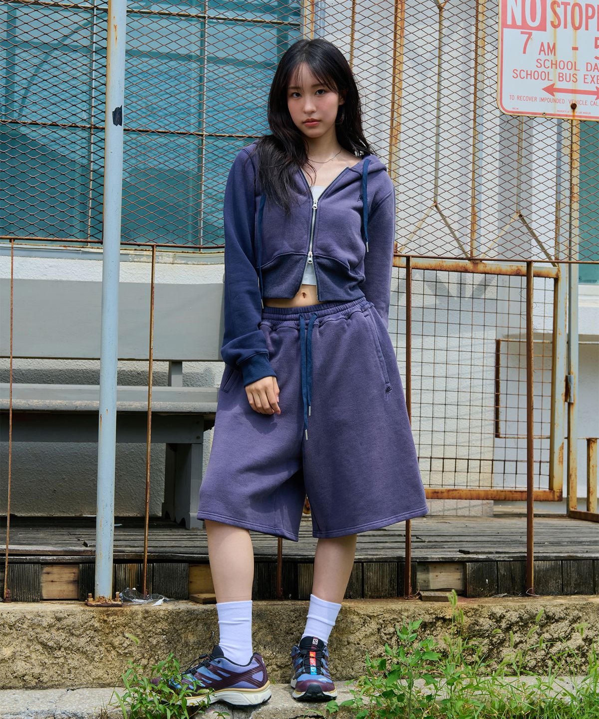 나인제트(NINEZ) 워싱 버뮤다 하프 팬츠 (2color)
