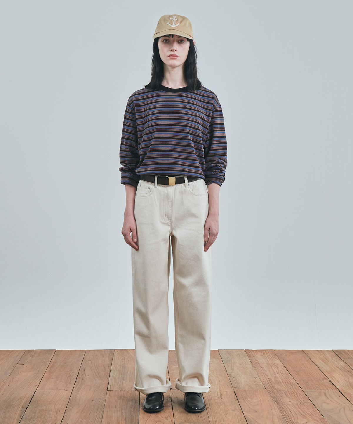 유니폼브릿지(UNIFORM BRIDGE) denim pants wide fit 10oz(womens) natural