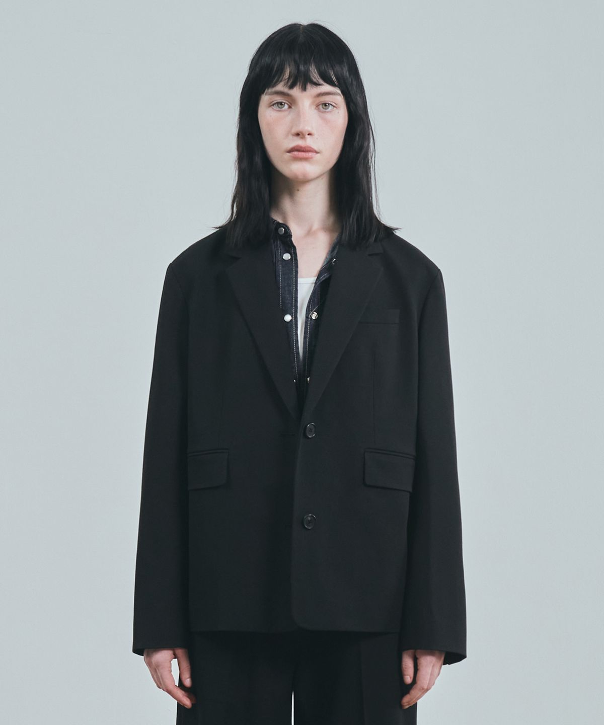 유니폼브릿지(UNIFORM BRIDGE) back slit blazer(womens) black