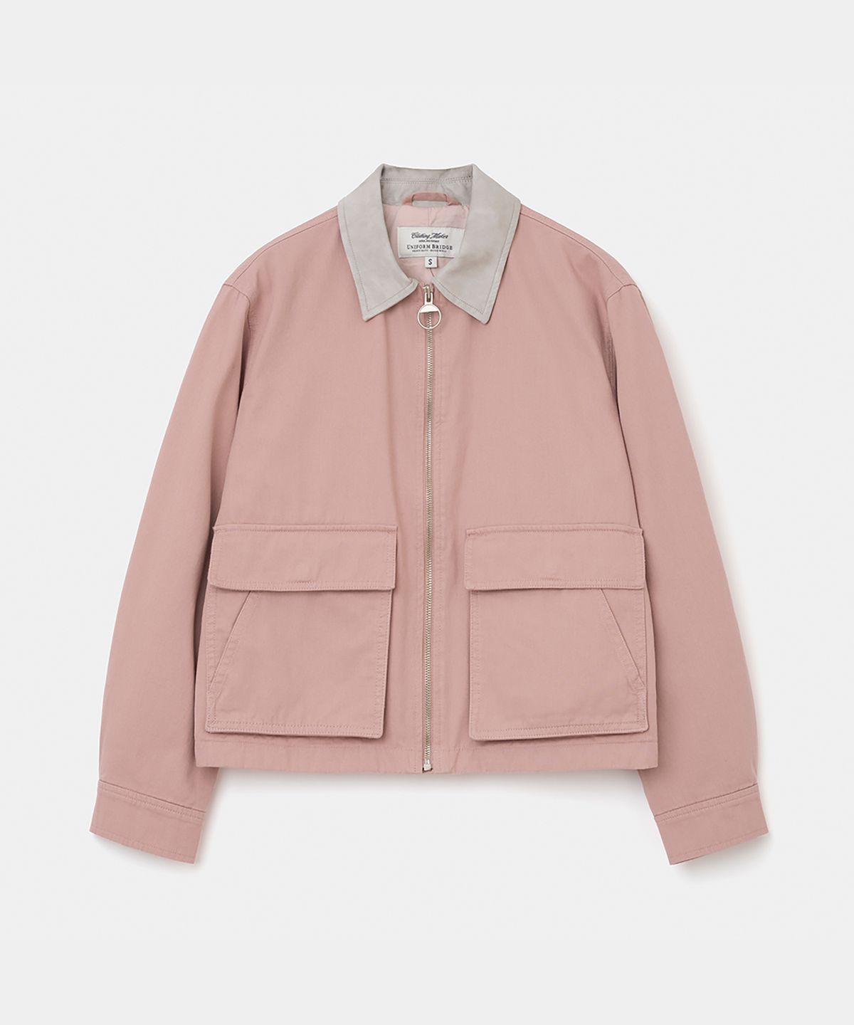 유니폼브릿지(UNIFORM BRIDGE) washed cotton short jacket(womens) indi pink