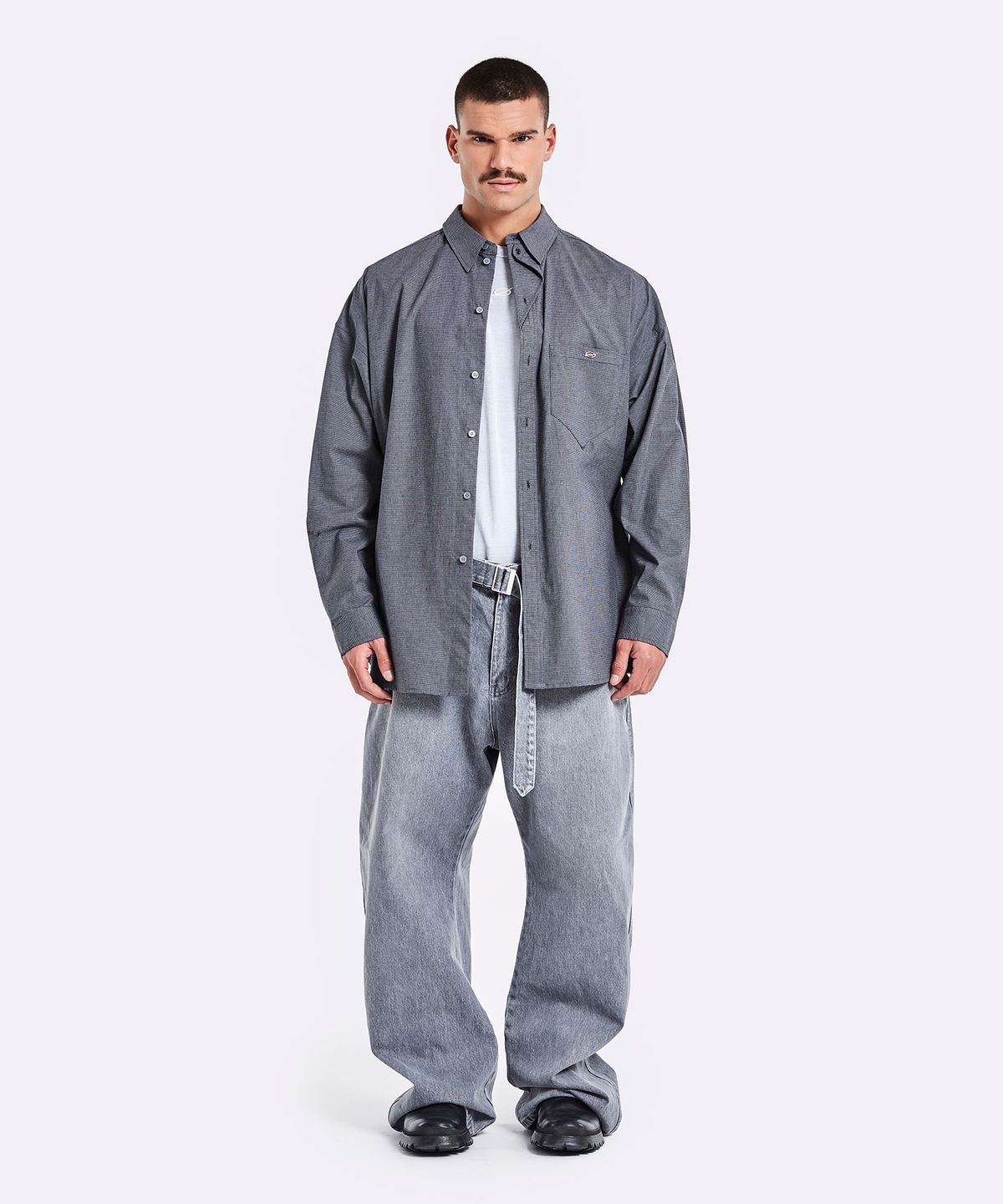 51퍼센트(51PERCENT) Diagonal shirt - grey