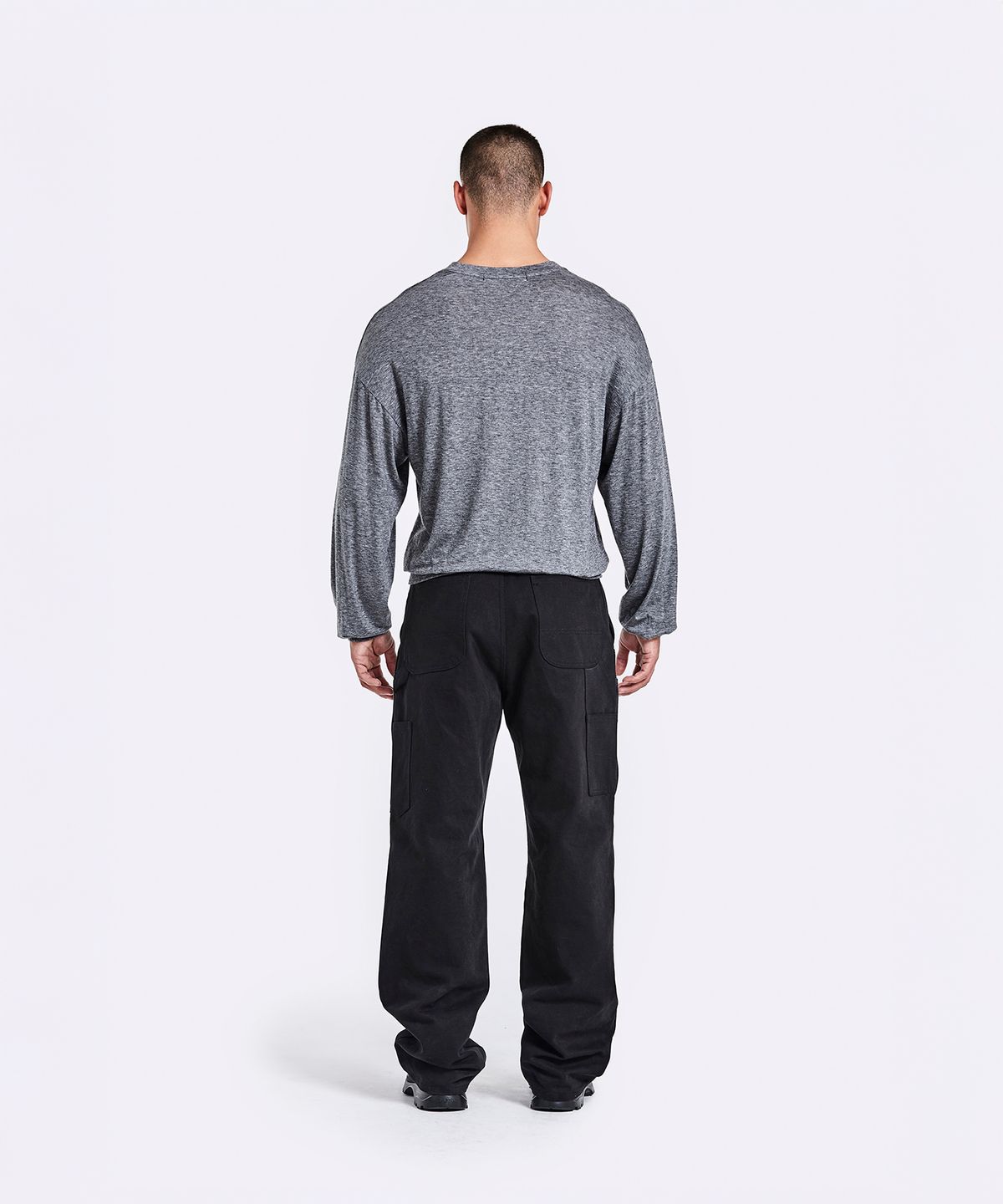 51퍼센트(51PERCENT) V neck banding longsleeve - grey
