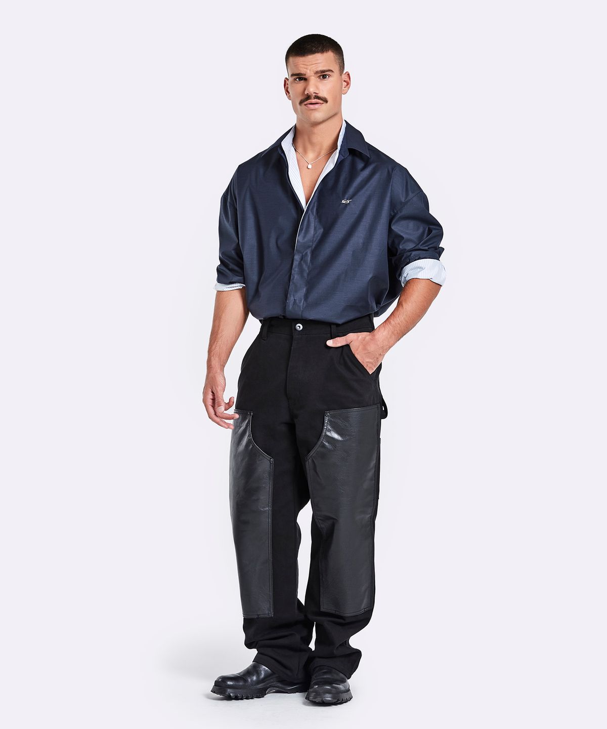 51퍼센트(51PERCENT) Layered shirt - navy