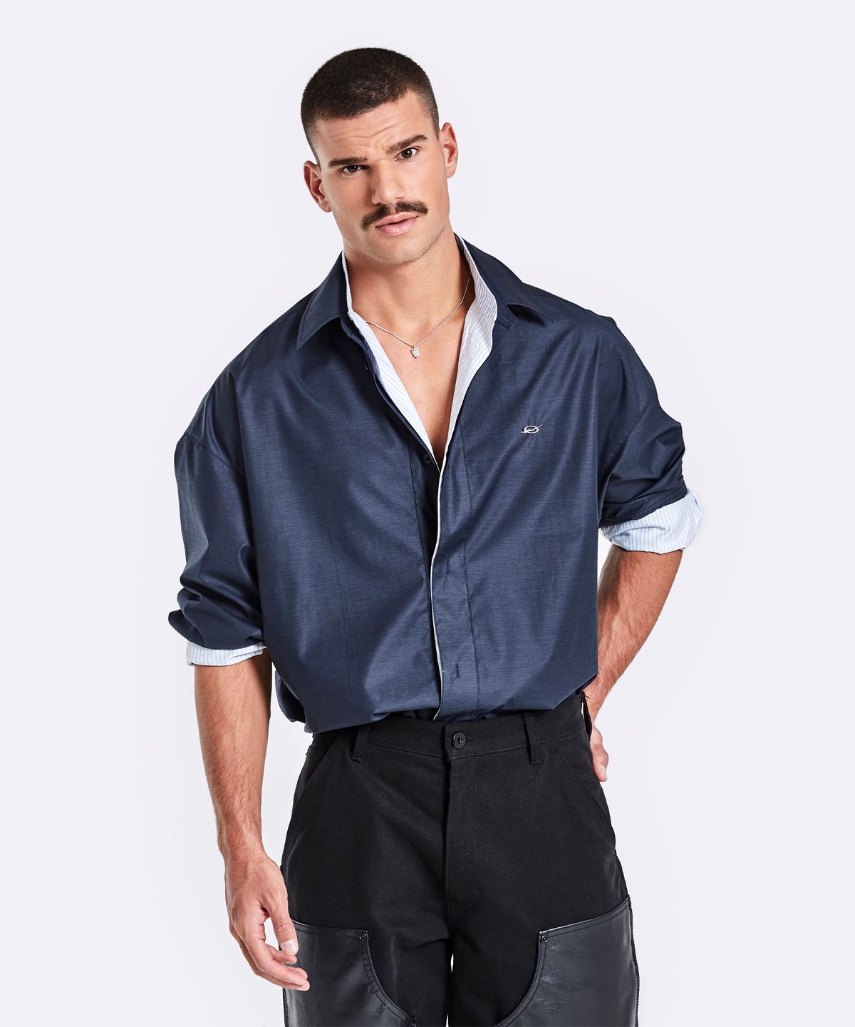 51퍼센트(51PERCENT) Layered shirt - navy