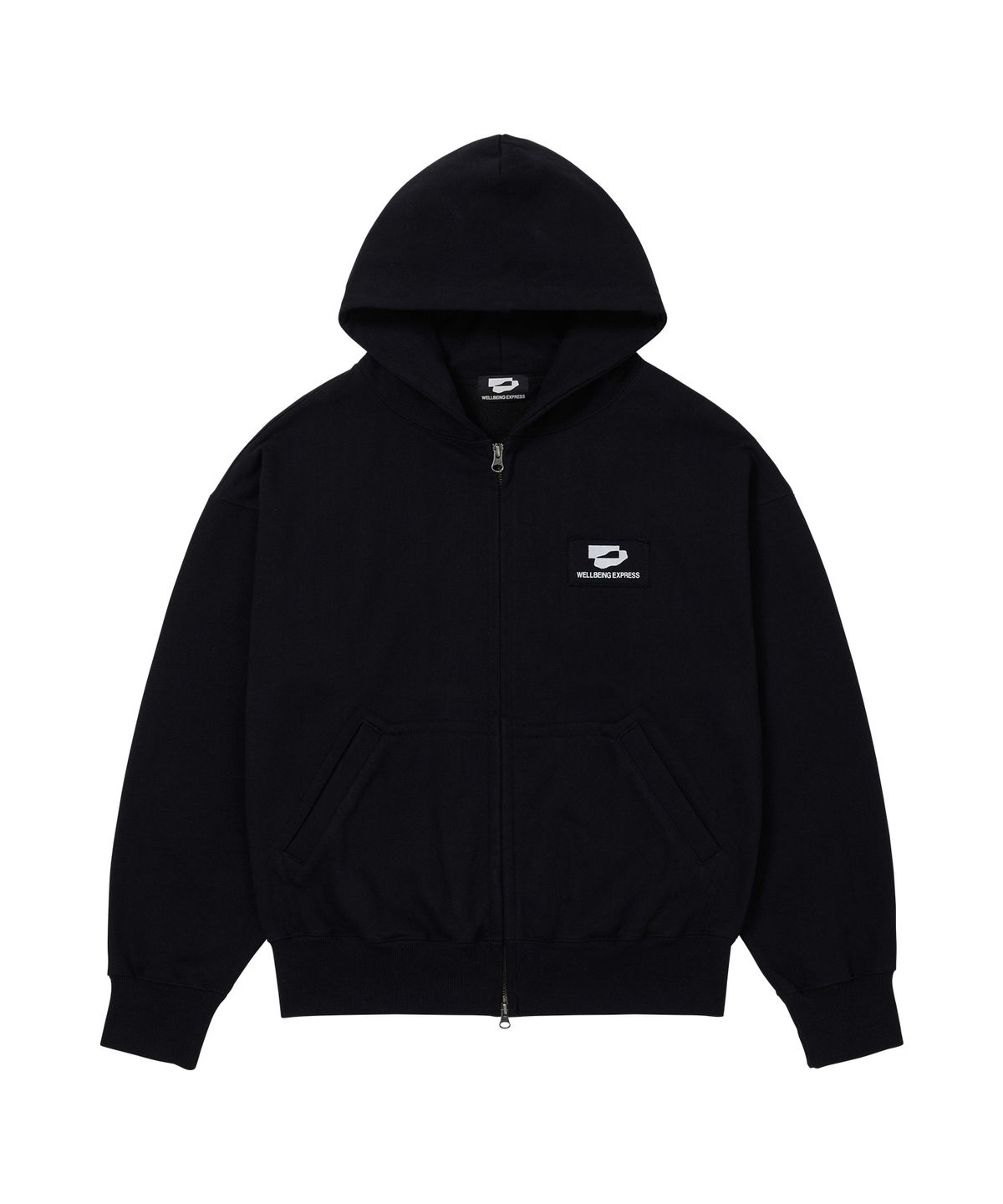 웰빙익스프레스(WELLBEING EXPRESS) Logo Patch Zip Up Black