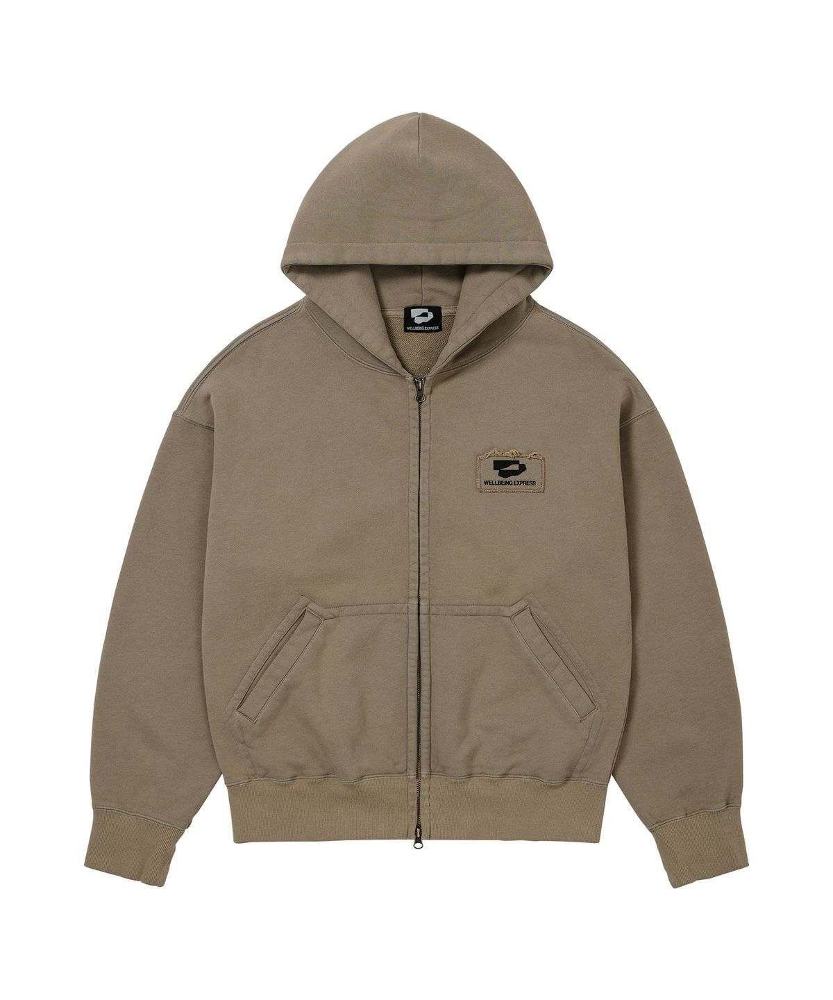 웰빙익스프레스(WELLBEING EXPRESS) Logo Patch Zip Up Mocha