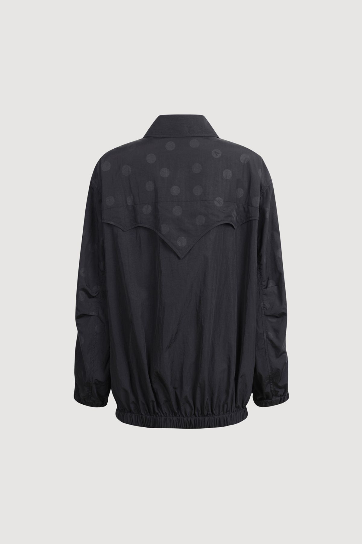 럭키슈에뜨(LUCKY CHOUETTE) Dot Print Collar Jumper (black) LFUAM25420BKX