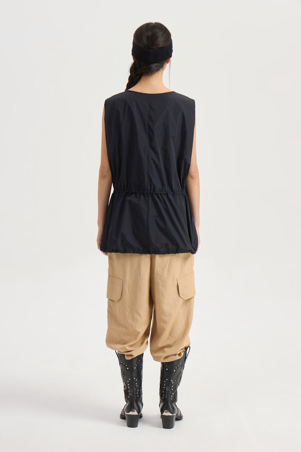 럭키슈에뜨(LUCKY CHOUETTE) Volume Pocket Zip Up Vest (dark navy) LFVAM25500NYD
