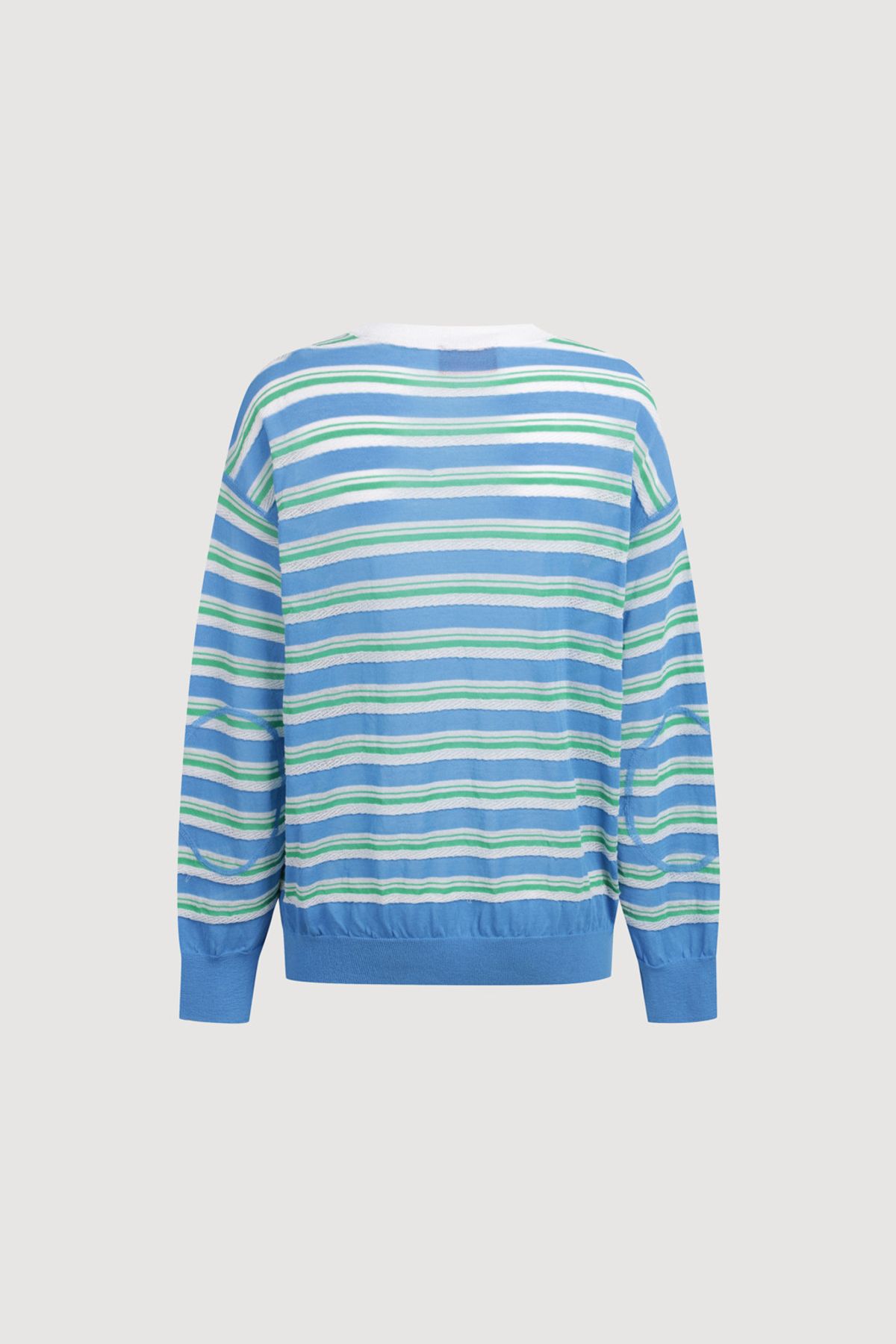 럭키슈에뜨(LUCKY CHOUETTE) Color Stripe Knit Pullover (blue) LFWAM25440BUX