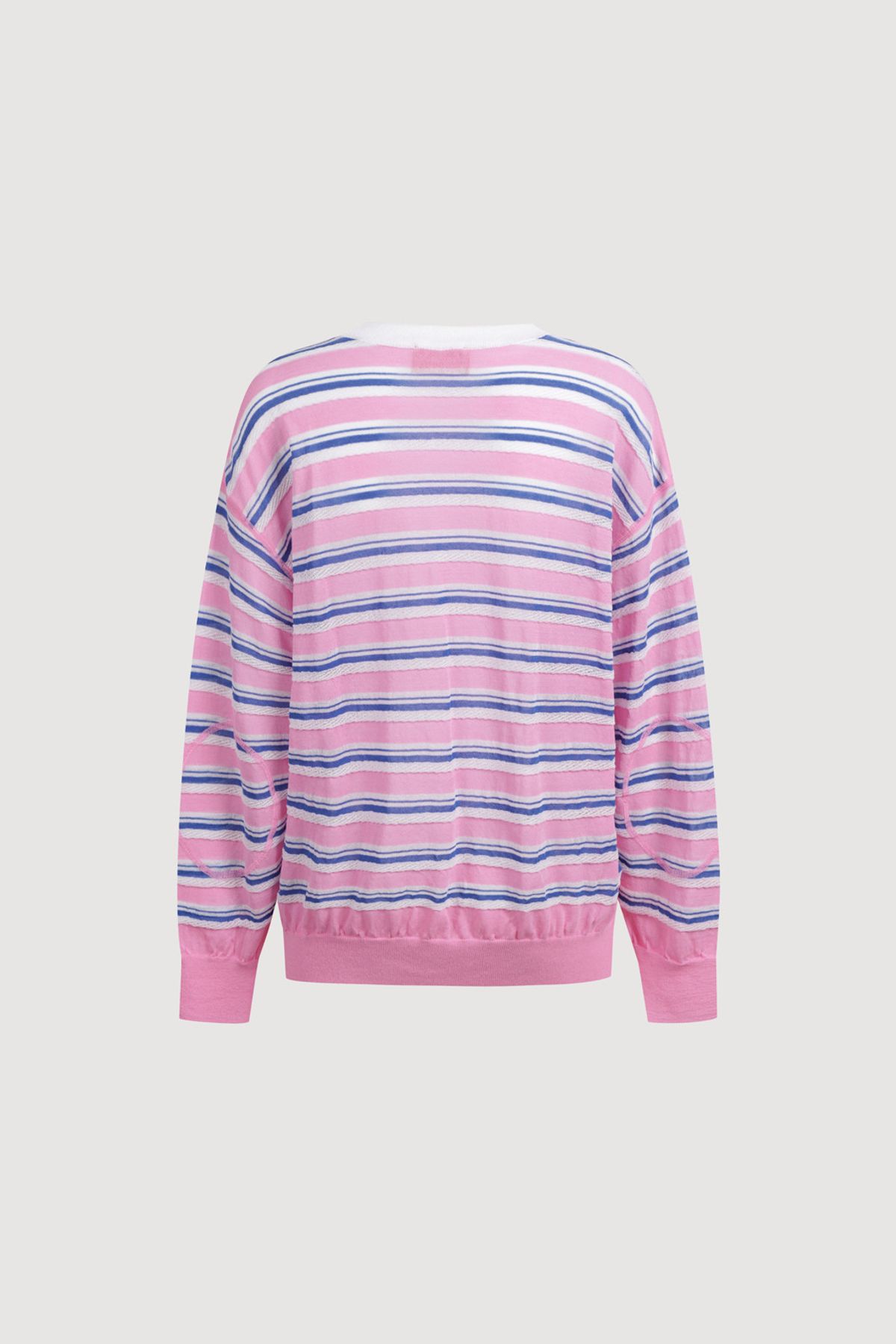 럭키슈에뜨(LUCKY CHOUETTE) Color Stripe Knit Pullover (pink) LFWAM25440PIX