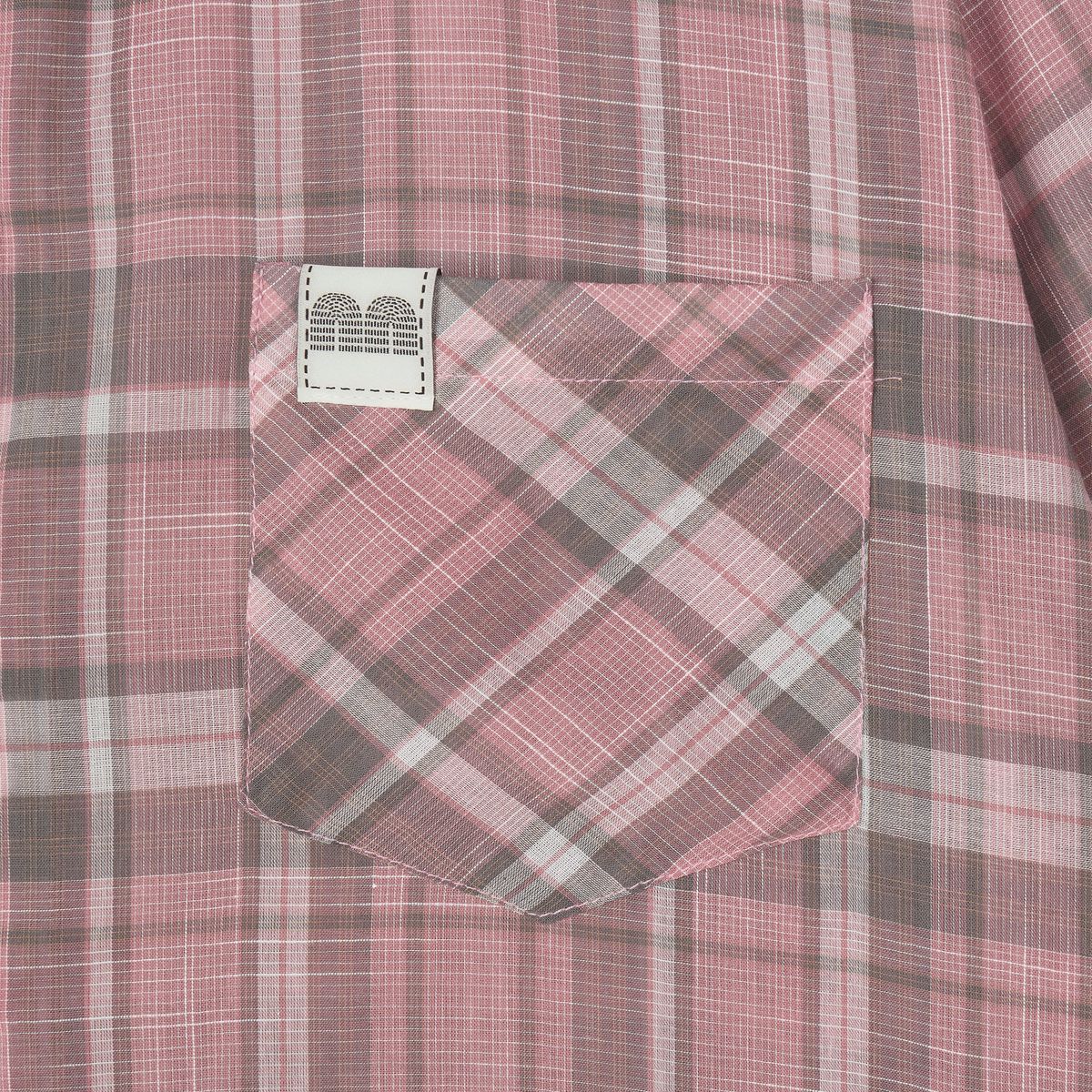 낫뉴(NOT NEW) nn Label Check Shirts Pink