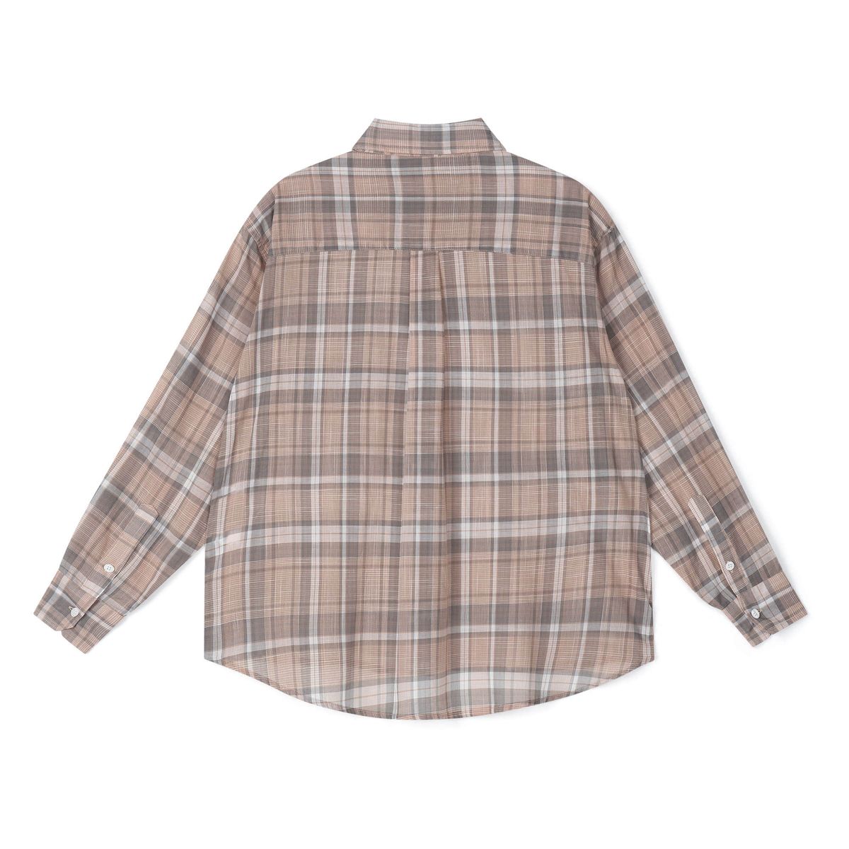낫뉴(NOT NEW) nn Label Check Shirts Brown