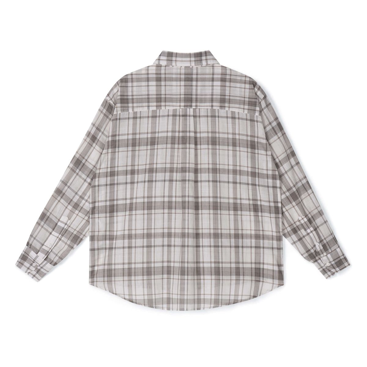 낫뉴(NOT NEW) nn Label Check Shirts Grey