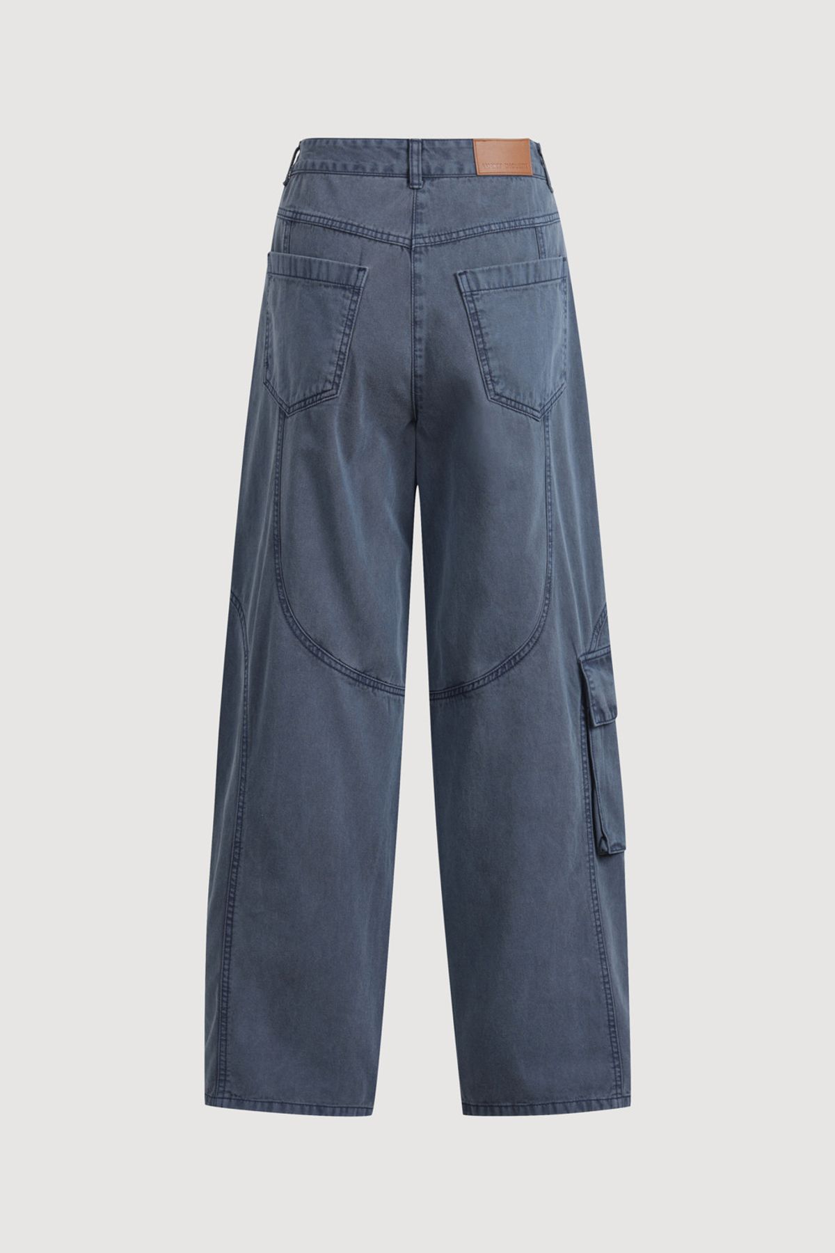 럭키슈에뜨(LUCKY CHOUETTE) Pocket Point Dying Denim Pants (blue) LFPDM25430BUX