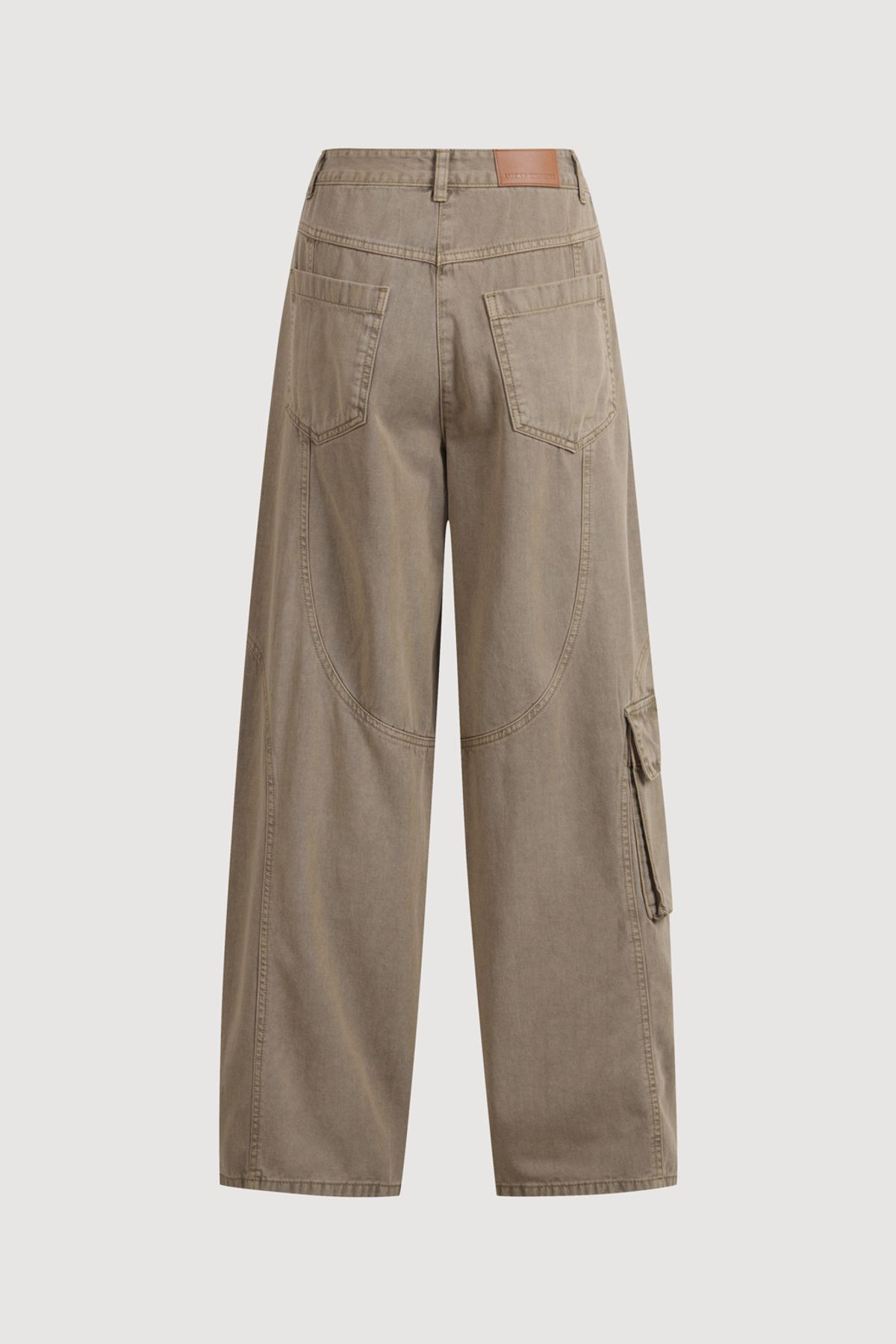 럭키슈에뜨(LUCKY CHOUETTE) Pocket Point Dying Denim Pants (beige) LFPDM25430BEX