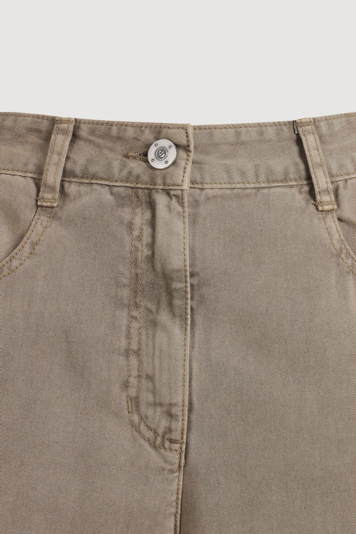 럭키슈에뜨(LUCKY CHOUETTE) Pocket Point Dying Denim Pants (beige) LFPDM25430BEX