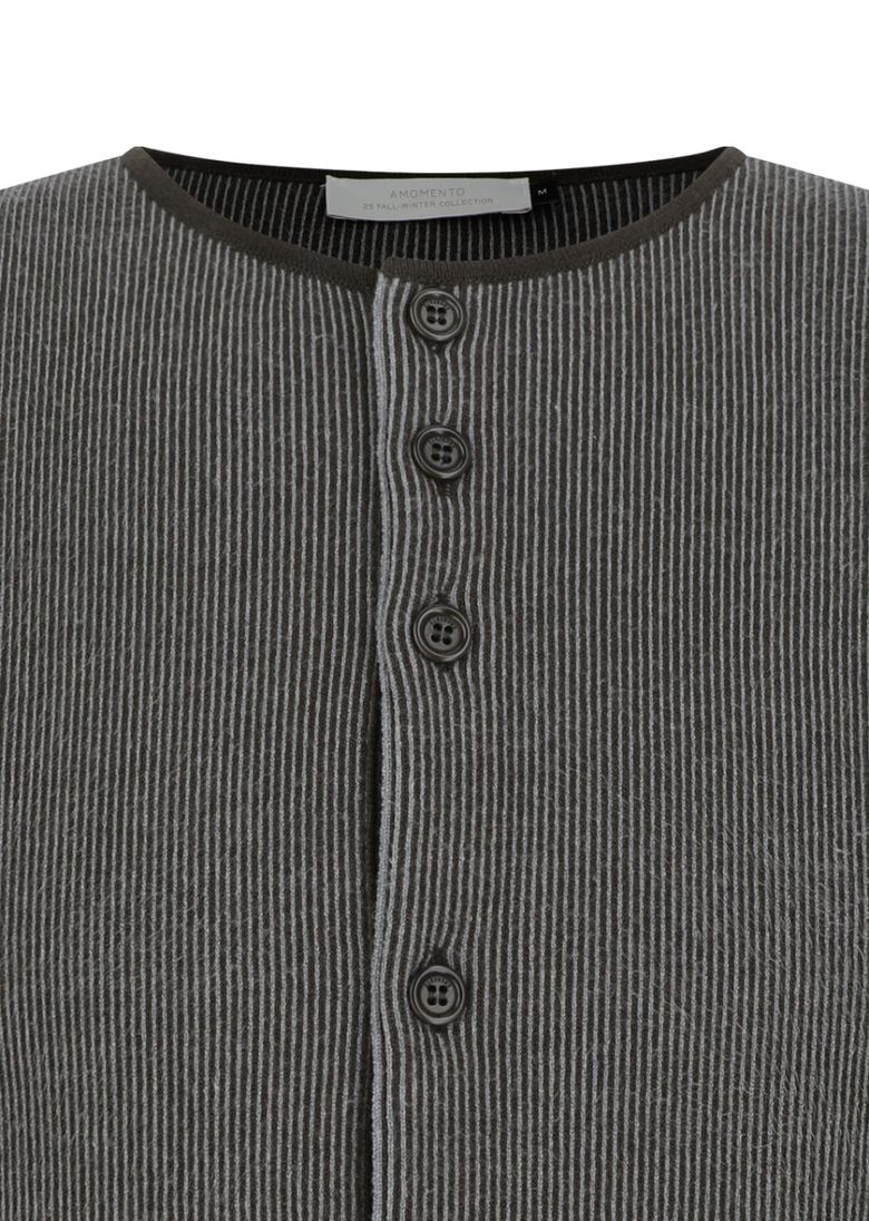 MUSINSA | AMOMENTO STRIPE BUTTON UP CARDIGAN (2COLORS)