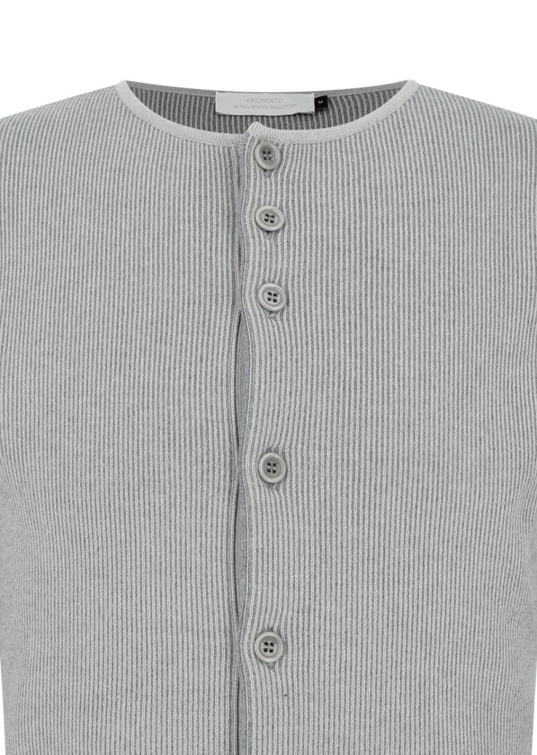 MUSINSA | AMOMENTO STRIPE BUTTON UP CARDIGAN (2COLORS)