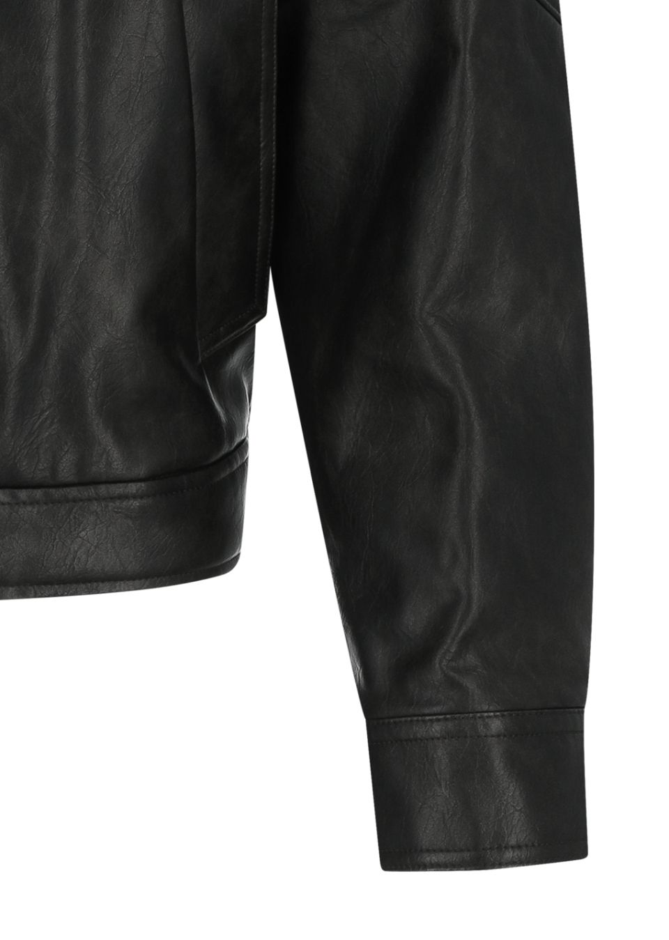 MUSINSA | AMOMENTO SYNTHETIC LEATHER BLOUSON
