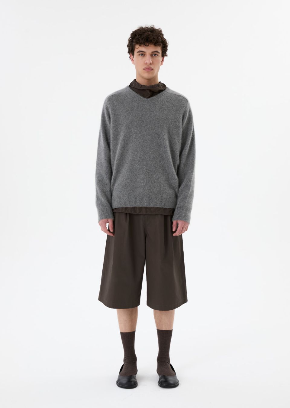 MUSINSA公式 | AMOMENTO TWO TUCK WIDE SHORTS (3COLORS)