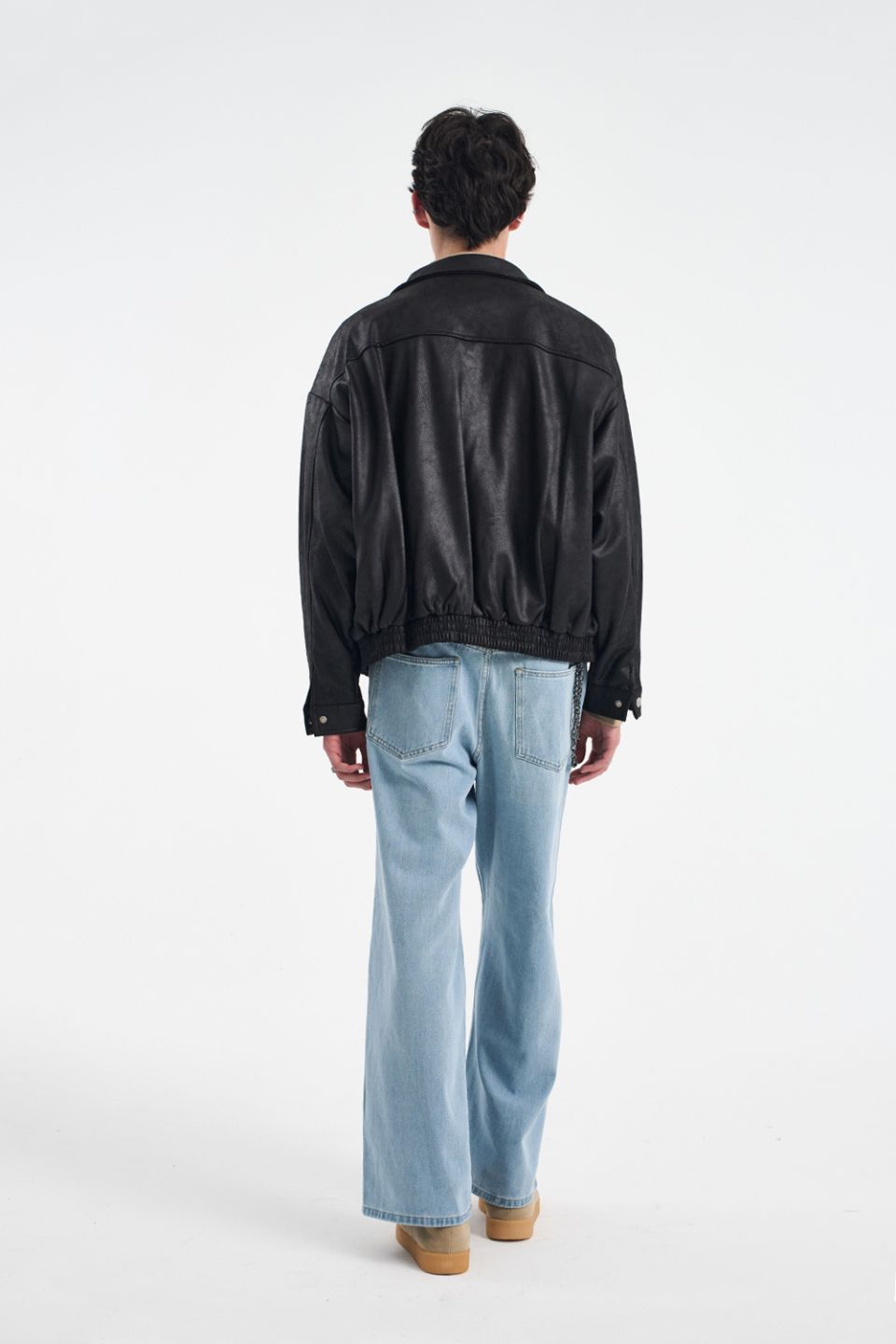 MUSINSA公式 | BLACK MOMENT Vegan Suede Overfit Minimal Incision