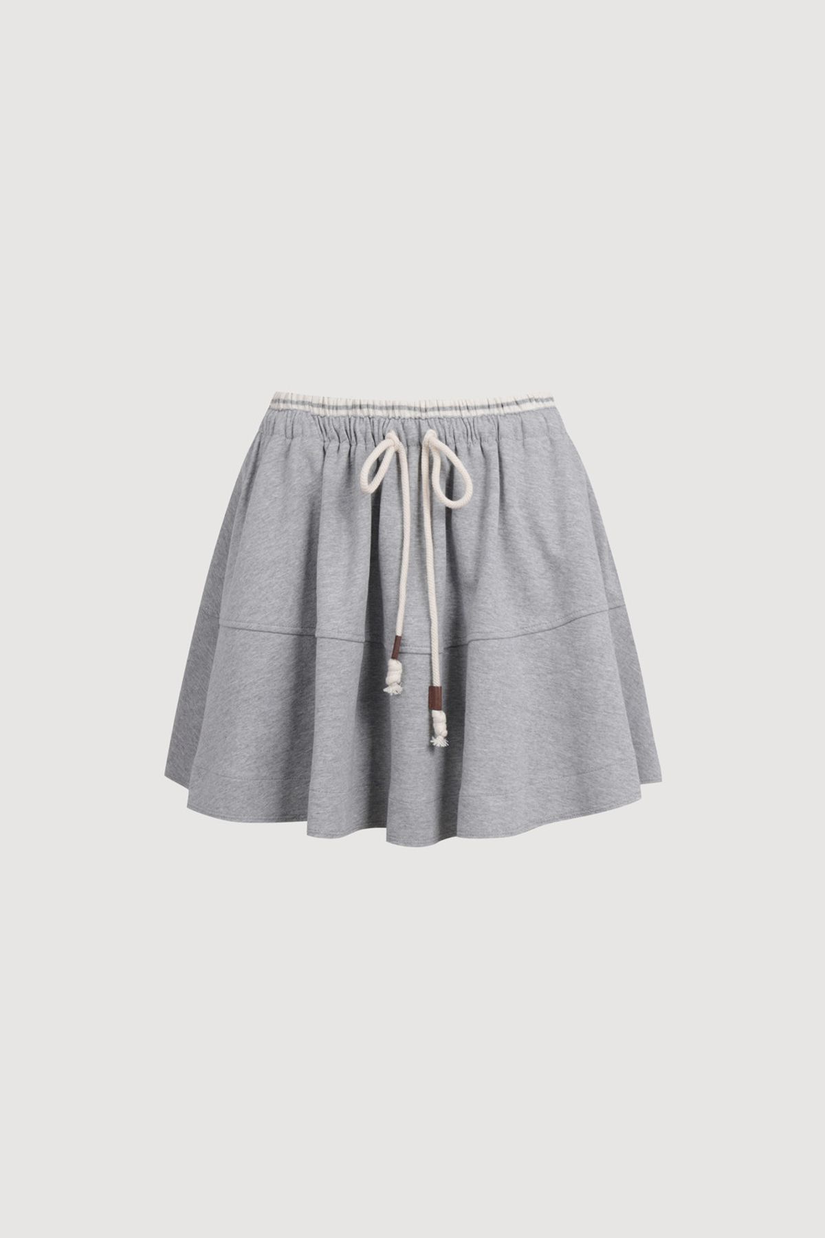 럭키슈에뜨(LUCKY CHOUETTE) Jersey Banding Mini  Skirt (melange grey) LFKAM25230GYX