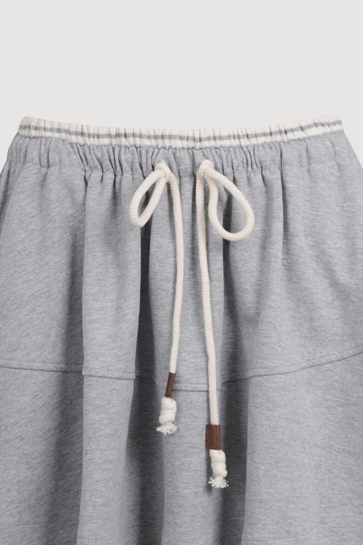 럭키슈에뜨(LUCKY CHOUETTE) Jersey Banding Mini  Skirt (melange grey) LFKAM25230GYX