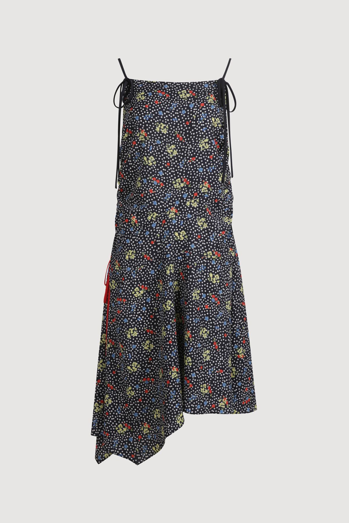 럭키슈에뜨(LUCKY CHOUETTE) Dot Flower Slip Shirring Dress (multi color) LFDAM25570XXX