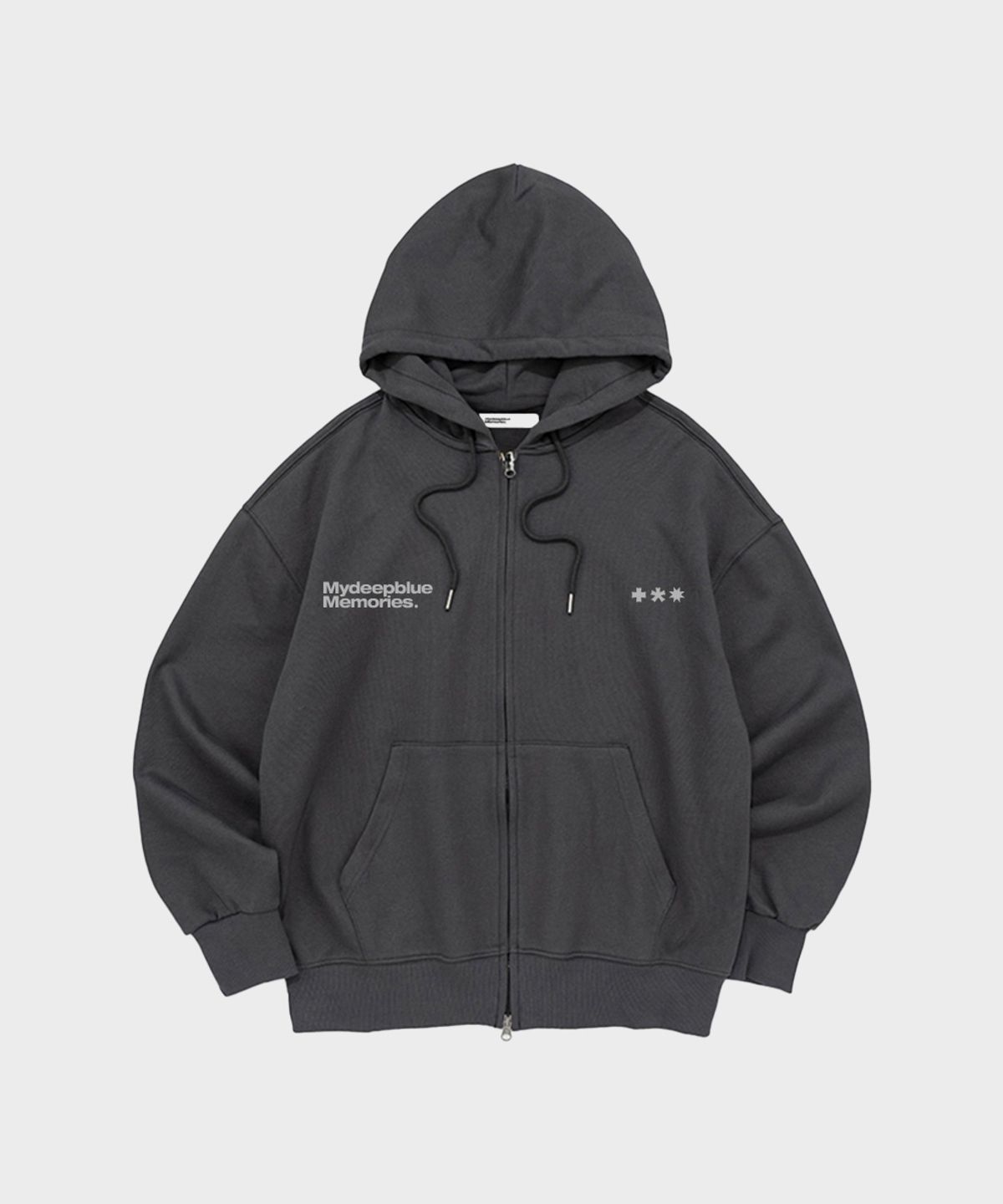 마이딥블루메모리즈(MY DEEP BLUE MEMORIES) (zp) MM SYMBOL LOGO 2WAY ZIP-UP (CHARCOAL)