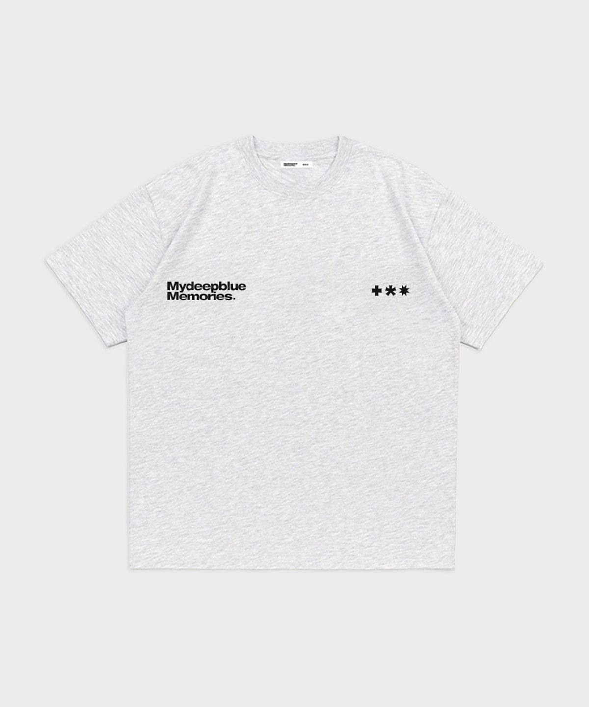 마이딥블루메모리즈(MY DEEP BLUE MEMORIES) Mm Symbol Logo T-Shirts (LIGHT GREY / BLACK)