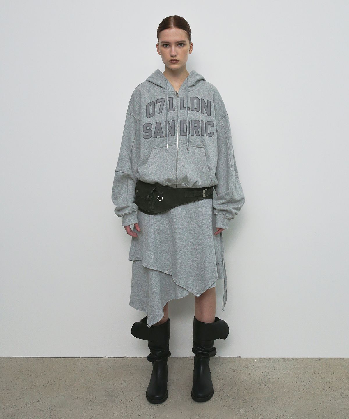 샌드릭(SANDRIC) LEATHER BUCKLE LONG BOOTS_BLACK