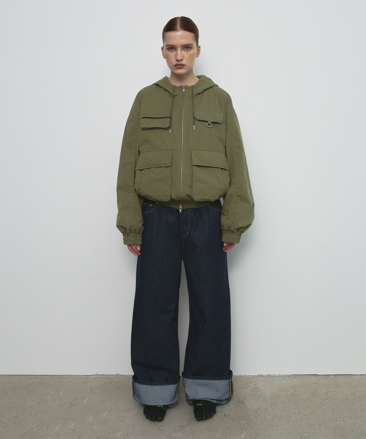 샌드릭(SANDRIC) COTTON POCKET FIELD JACKET_KHAKI