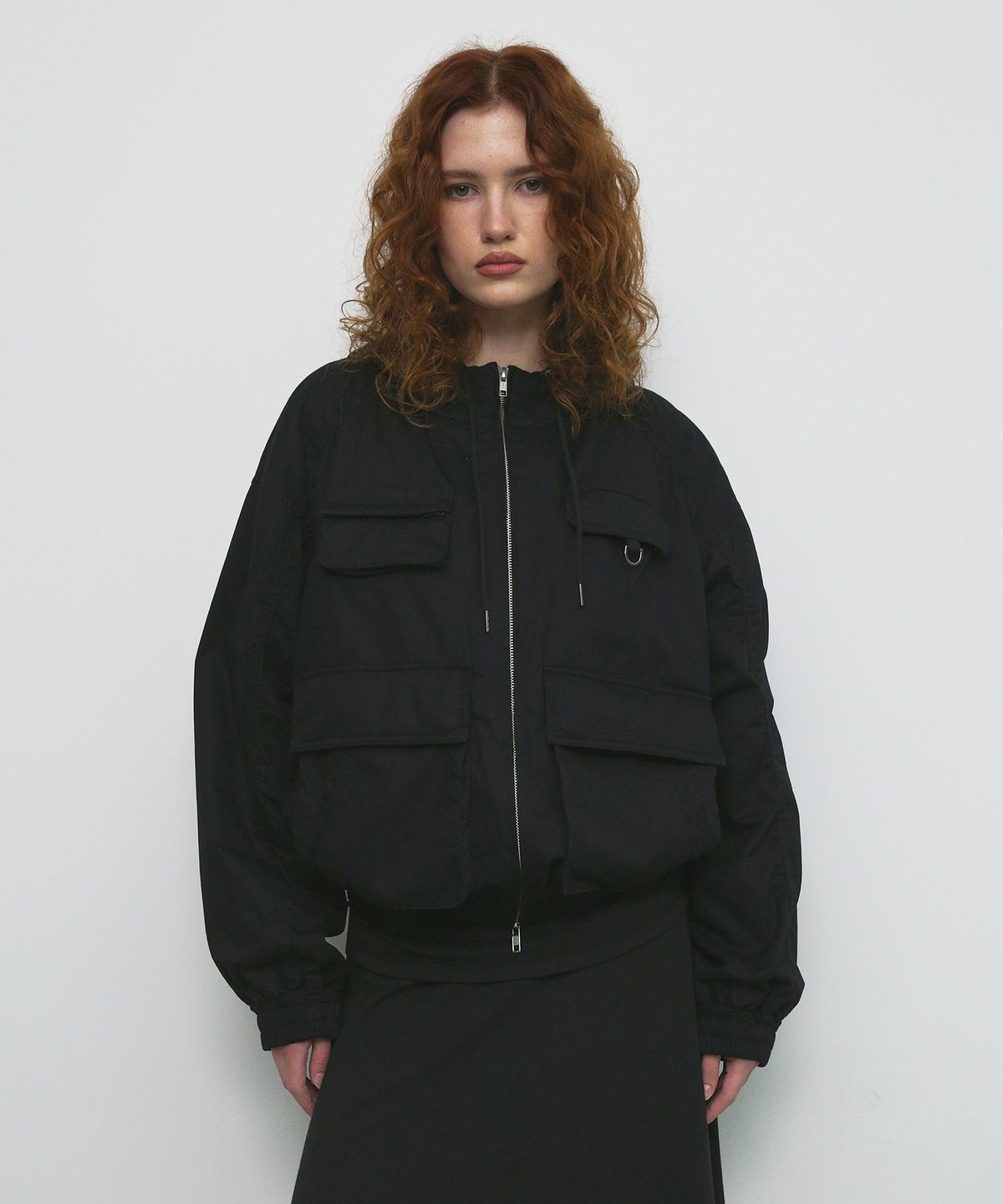 샌드릭(SANDRIC) COTTON POCKET FIELD JACKET_BLACK