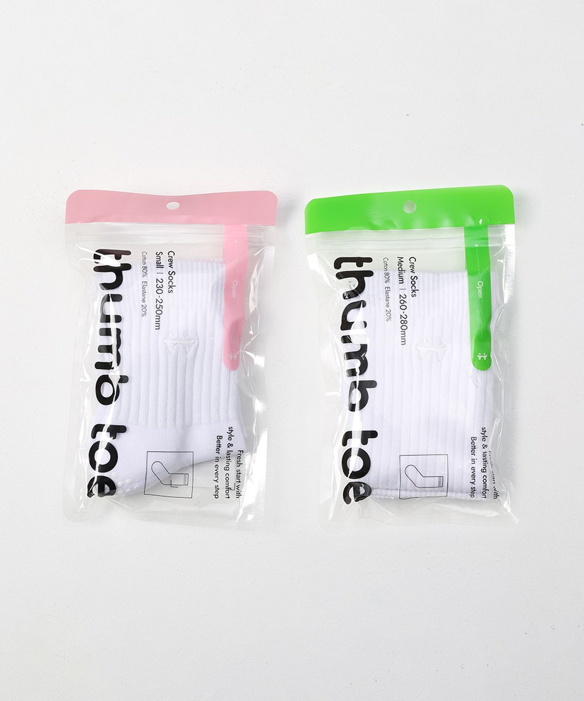 떰토(THUMBTOE) Crew Socks with Grip 스포츠 쿠션 크루삭스 무봉제 심리스 양말