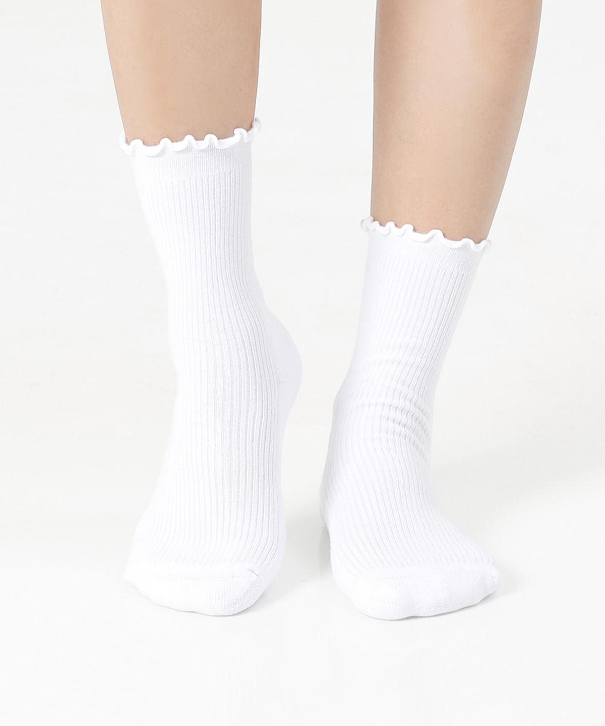 떰토(THUMBTOE) Frill Socks 스포츠 쿠션 크루삭스 무봉제 심리스 양말