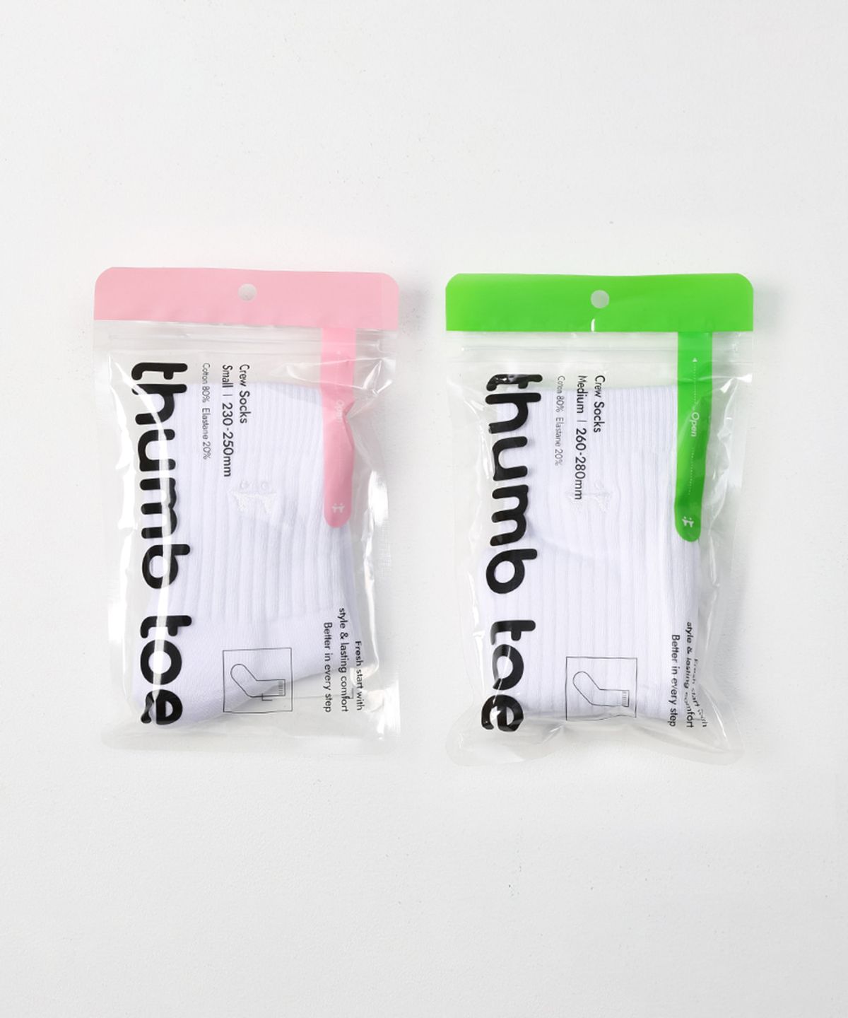 떰토(THUMBTOE) Crew Socks 스포츠 쿠션 크루삭스 무봉제 심리스 양말