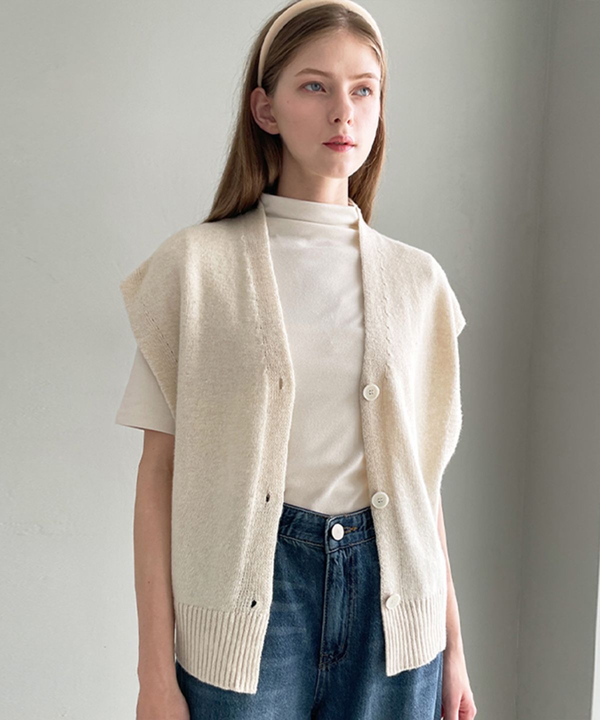 슬로우롤리(SLOWLOLLI) Lambswool knit vest