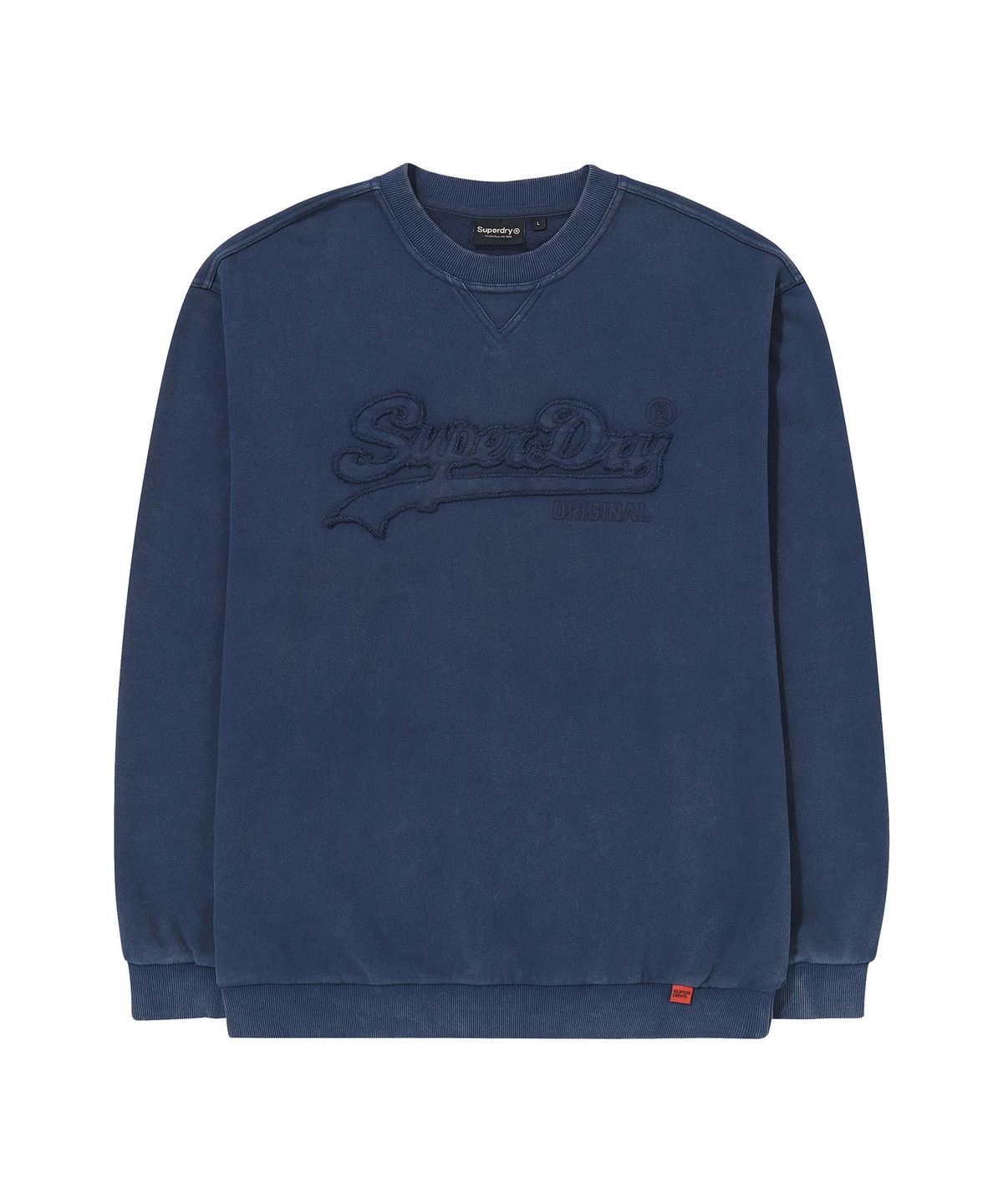 슈퍼드라이(SUPERDRY) 빈티지 아플리케 스웻셔츠 네이비