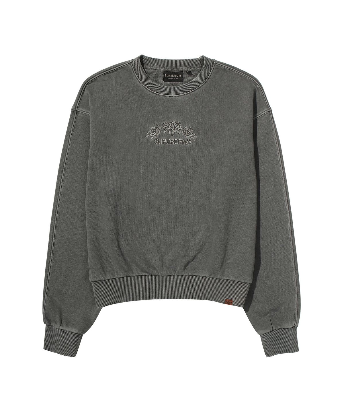 슈퍼드라이(SUPERDRY) W 플라워 로고 자수 스웻셔츠 다크핑크