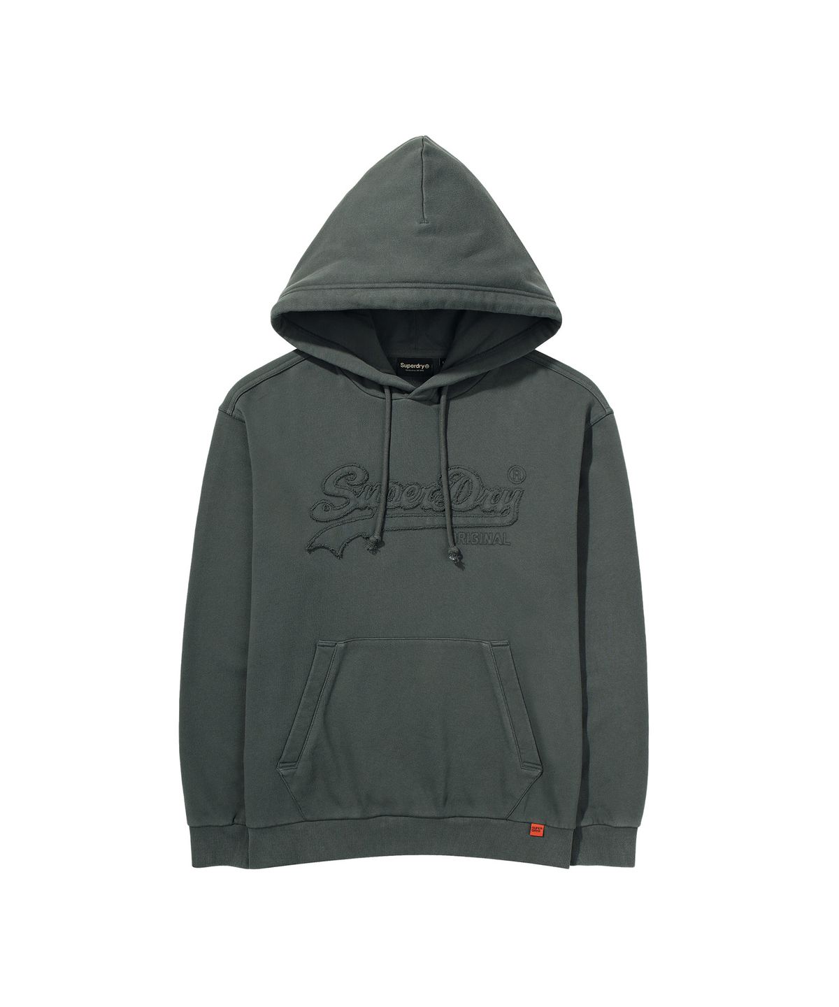 슈퍼드라이(SUPERDRY) 빈티지 아플리케 후드 다크그레이