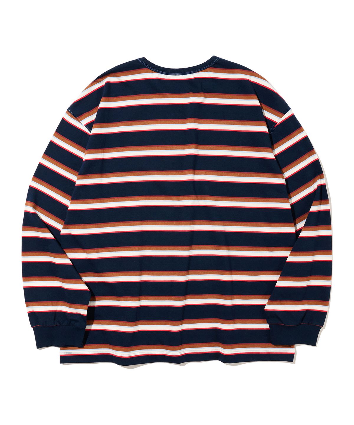 논타입(NONTYPE) BOLD MULTI STRIPE LONG SLEEVE (NAVY)